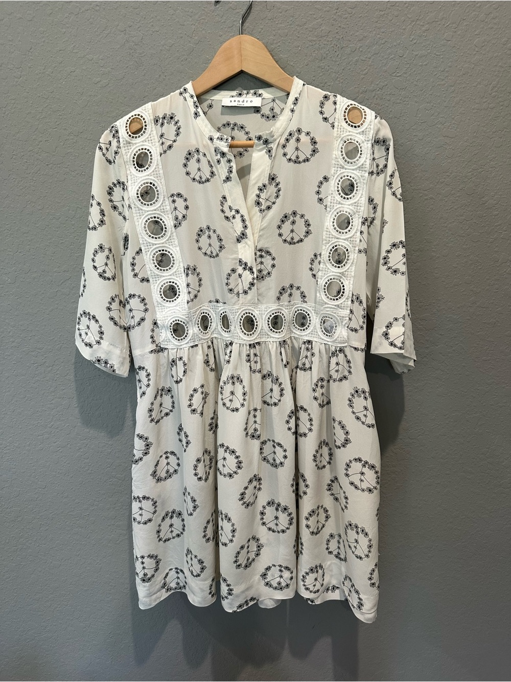 Sandro Robic silk mini dress Sz 1 - US 4 GUC